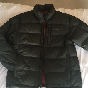 Eddie Bauer Green Down Coat